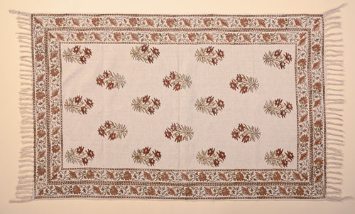 Hand Block Printed Handloom Cotton Dhurrie