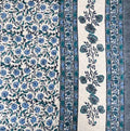 Handloom Cotton Jute Bedcover Set - Block Print