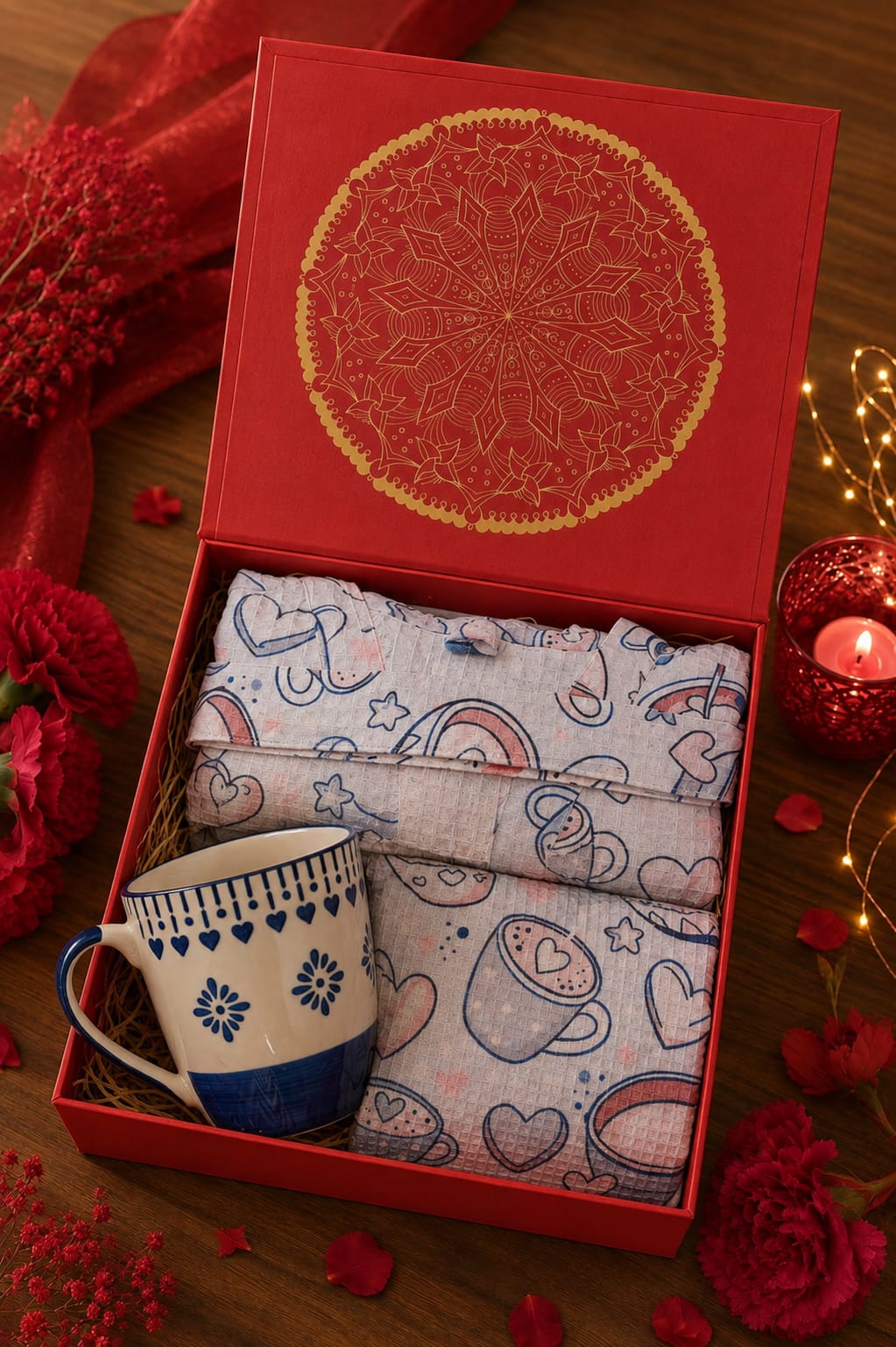 Premium Gift Combo - Bathrobe, Towel & Coffee Mug Set