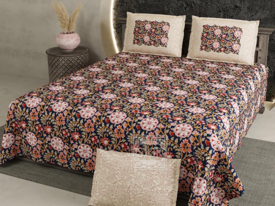 Chartook Bedsheet Set 108 x 108 in - 3 Pcs (Design 0049)