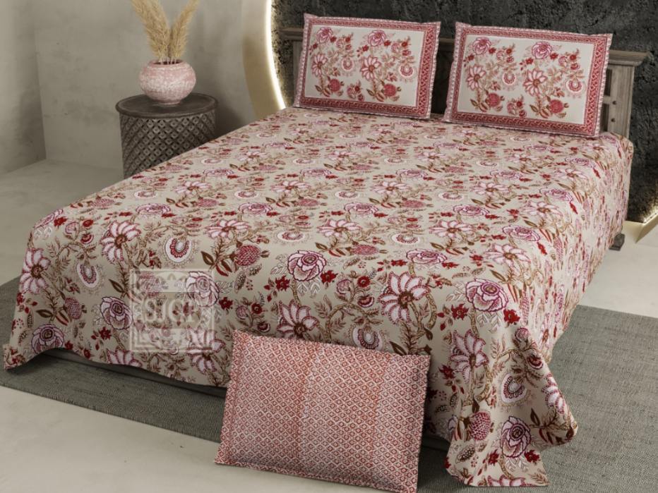 Chartook Bedsheet Set 108 x 108 in - 3 Pcs (Design 0059)