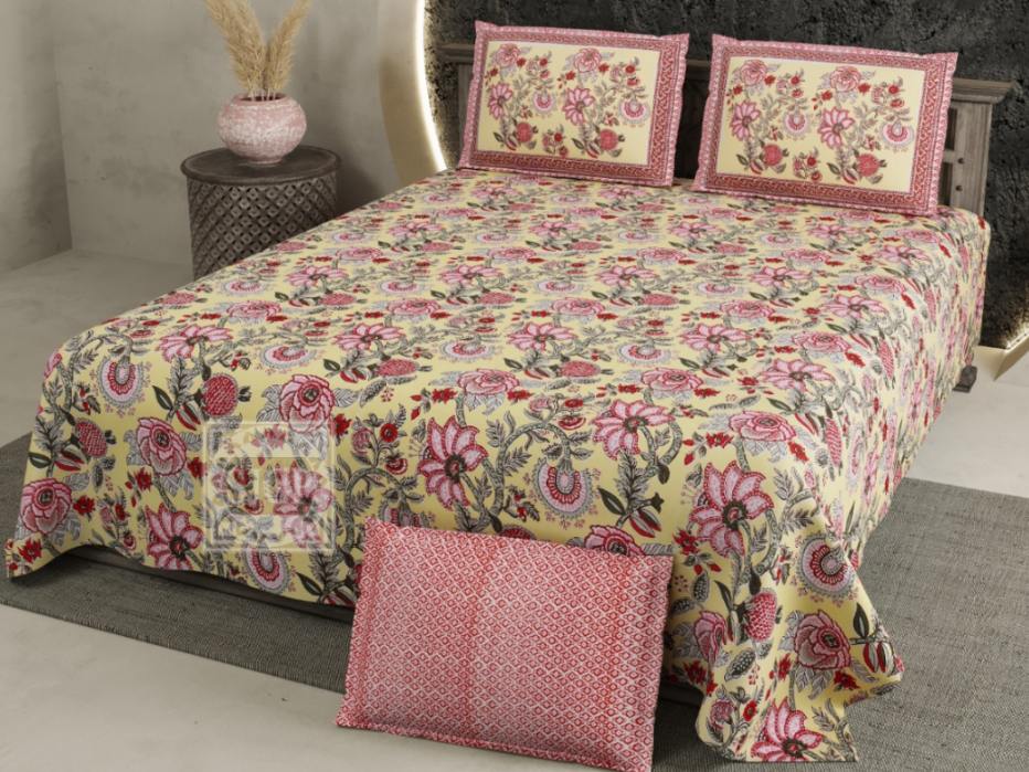 Chartook Bedsheet Set 108 x 108 in - 3 Pcs (Design 0060)
