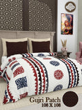 Gujari Patch Bedsheet Set 108 x 108 in - 3 Pcs (Design 0063)