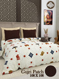 Gujari Patch Bedsheet Set 108 x 108 in - 3 Pcs (Design 0065)
