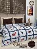 Gujari Patch Bedsheet Set 108 x 108 in - 3 Pcs (Design 0070)