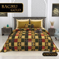 Bagru Gold Bedsheet Set 108 x 108 in - 3 Pcs (Design 0077)
