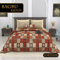 Bagru Gold Bedsheet Set 108 x 108 in - 3 Pcs (Design 0078)