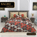 Bagru Gold Bedsheet Set 108 x 108 in - 3 Pcs (Design 0090)