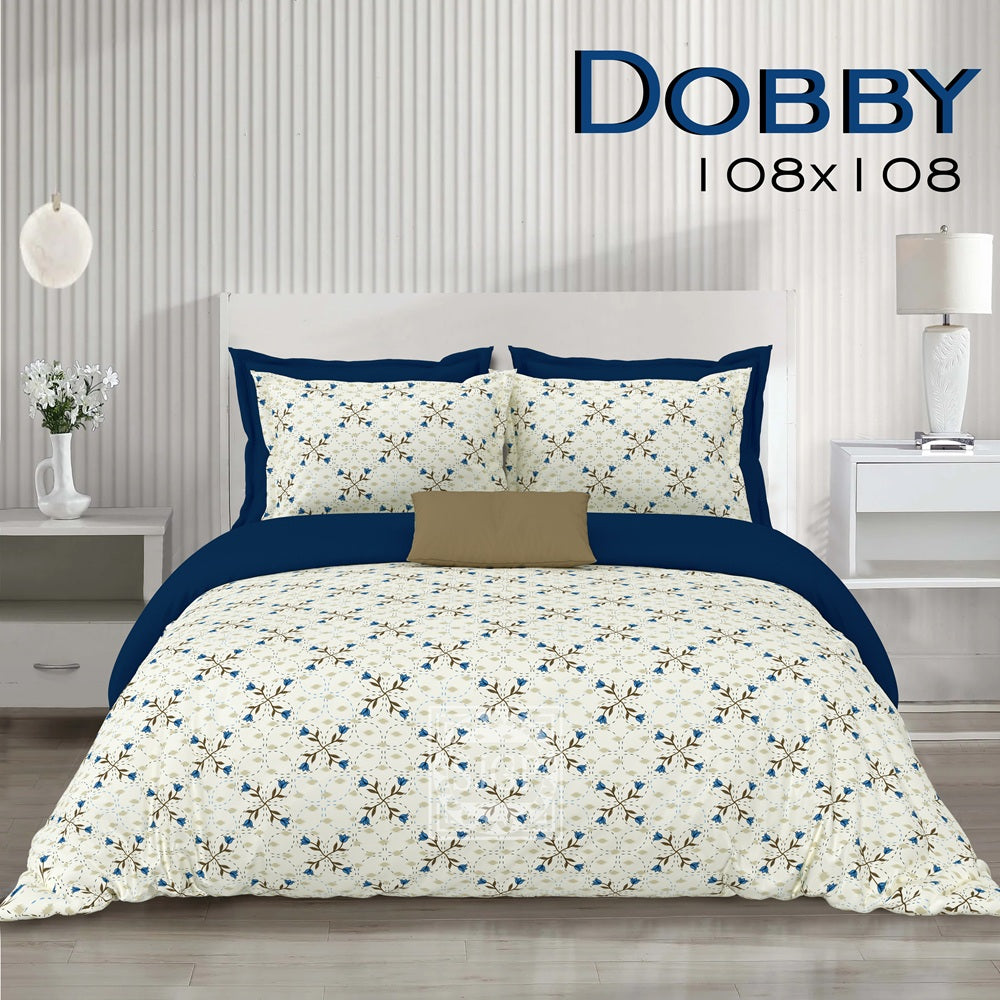 Dobby Bedsheet Set 108 x 108 in - 3 Pcs (Design 0172)