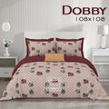Dobby Bedsheet Set 108 x 108 in - 3 Pcs (Design 0175)