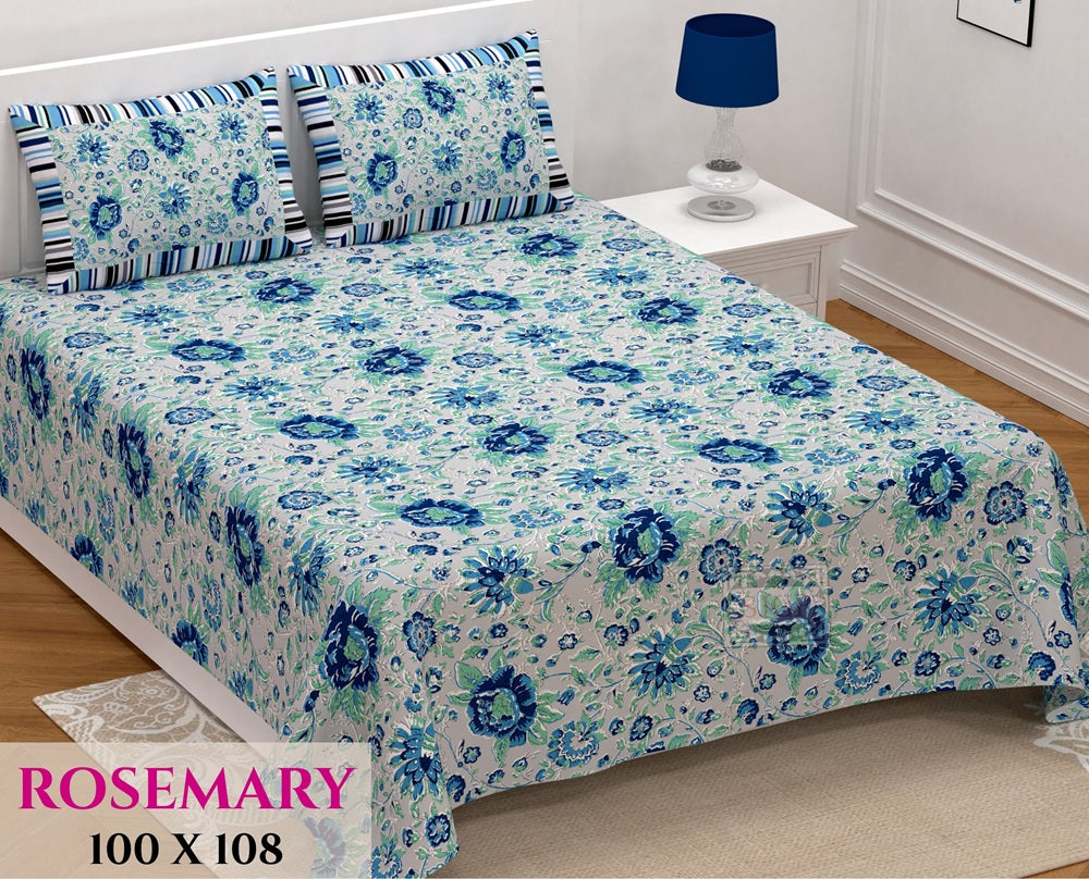 Rosemary Bedsheet Set 100 x 108 in - 3 Pcs (Design 0344)