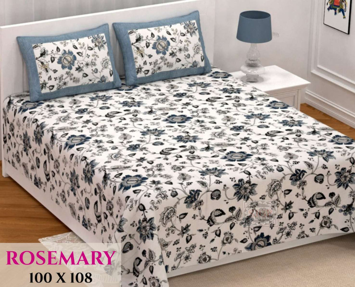 Rosemary Bedsheet Set 100 x 108 in - 3 Pcs (Design 0350)