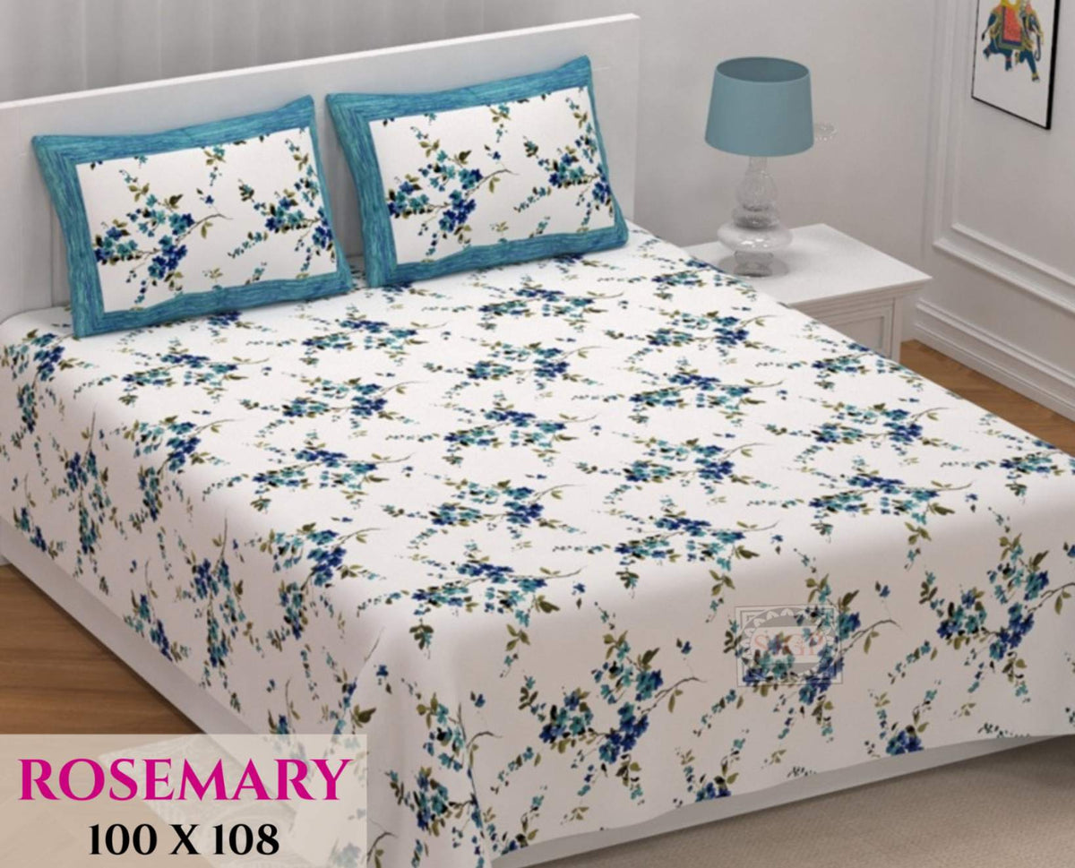 Rosemary Bedsheet Set 100 x 108 in - 3 Pcs (Design 0352)