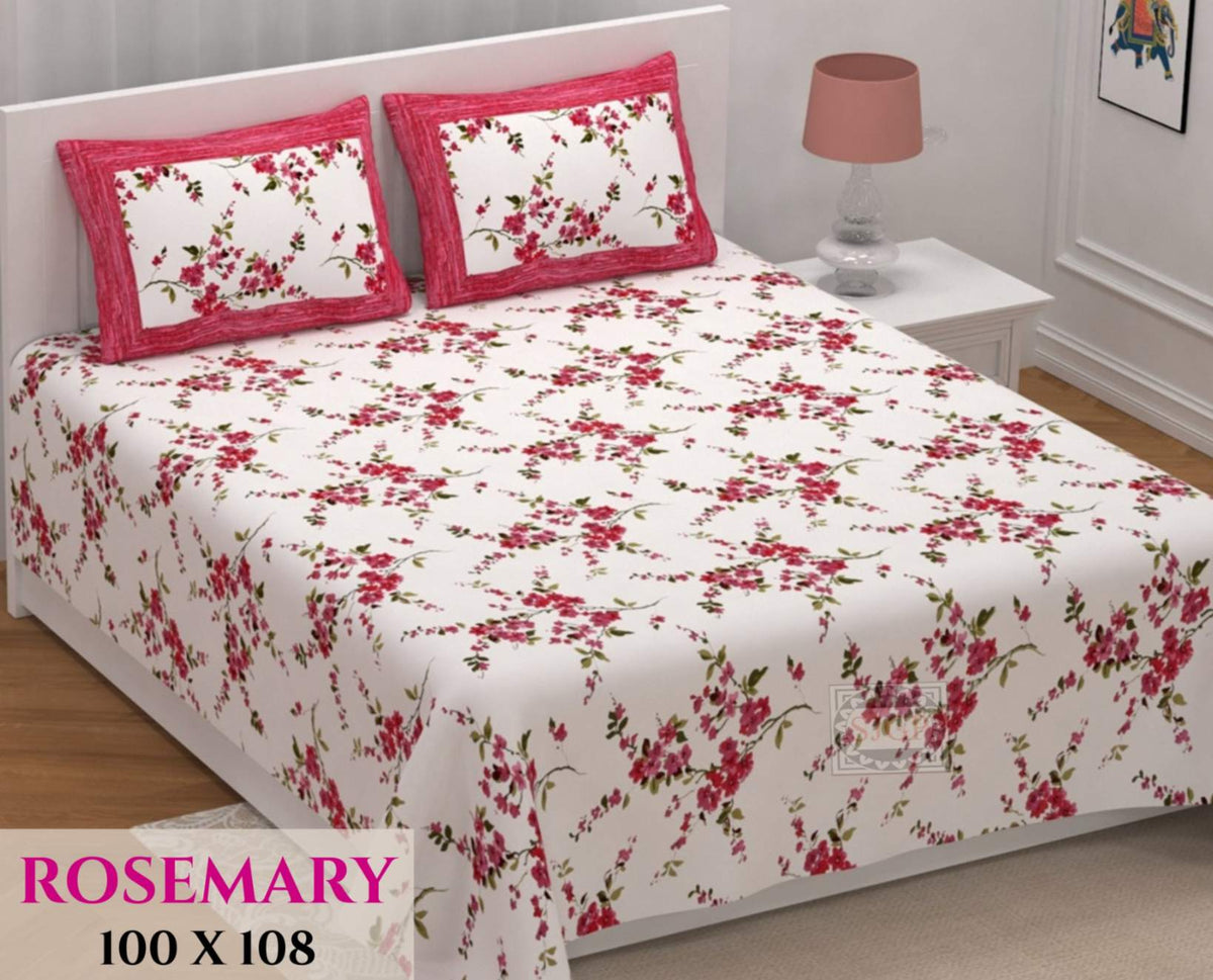 Rosemary Bedsheet Set 100 x 108 in - 3 Pcs (Design 0354)