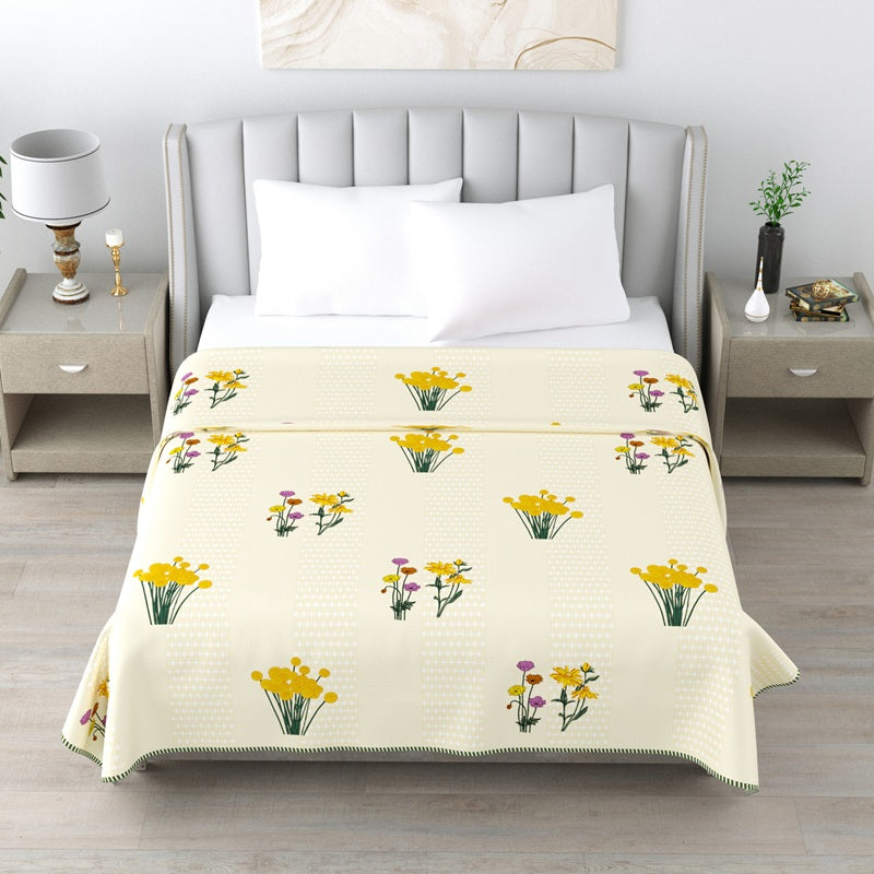Milky White Double Dohar Semi 90 x 100 in - 1 Pc (Design 0459)