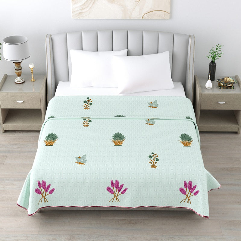 Milky White Double Dohar Semi 90 x 100 in - 1 Pc (Design 0465)