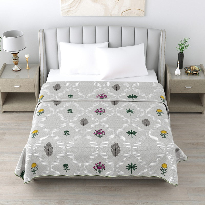 Milky White Double Dohar Semi 90 x 100 in - 1 Pc (Design 0470)