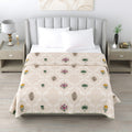 Milky White Double Dohar Semi 90 x 100 in - 1 Pc (Design 0472)