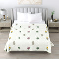 Milky White Double Dohar Semi 90 x 100 in - 1 Pc (Design 0473)