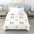 Milky White Double Dohar Semi 90 x 100 in - 1 Pc (Design 0474)