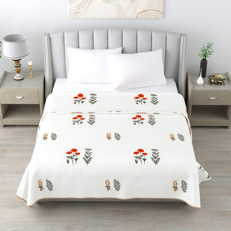 Milky White Double Dohar Semi 90 x 100 in - 1 Pc (Design 0474)