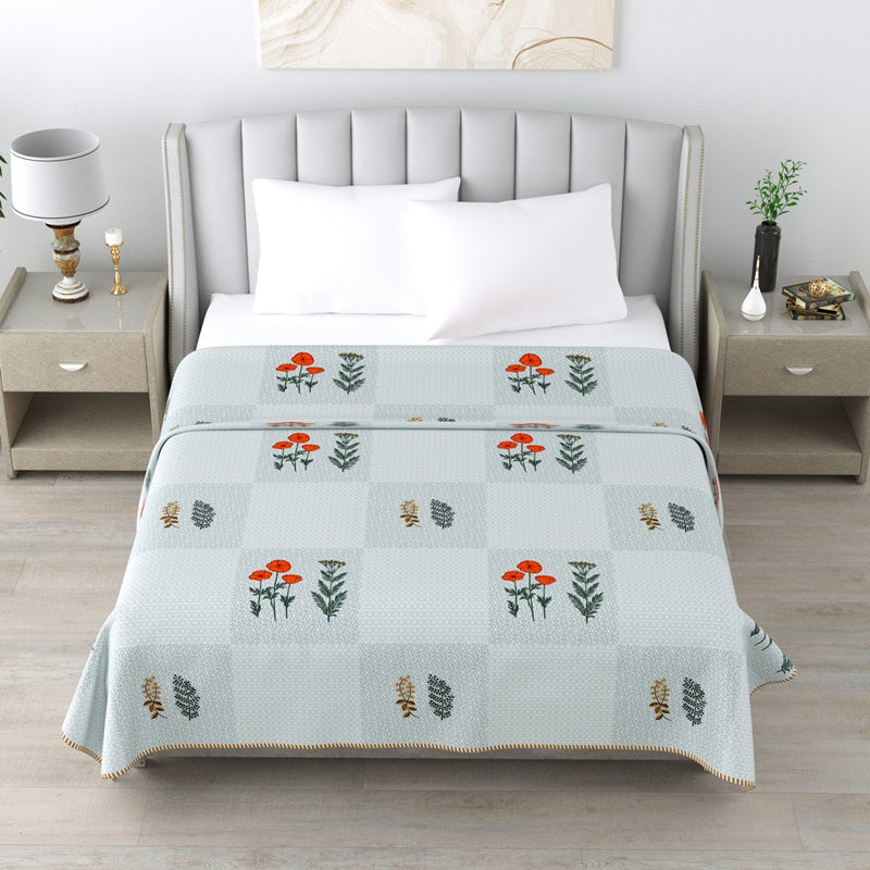 Milky White Double Dohar Semi 90 x 100 in - 1 Pc (Design 0477)