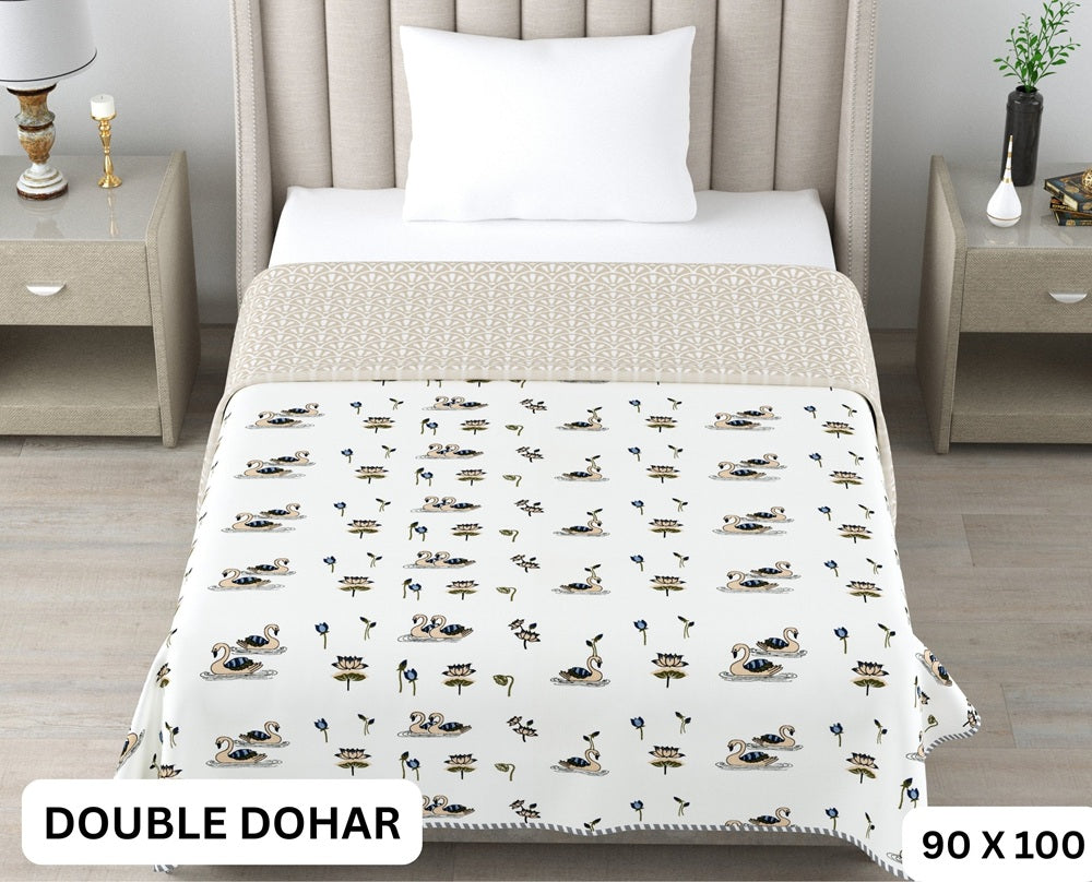 Sweety Double Dohar Semi 90 x 100 in - 1 Pc (Design 0485)