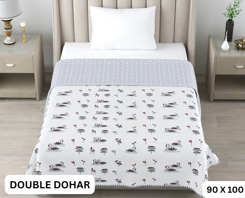 Sweety Double Dohar Semi 90 x 100 in - 1 Pc (Design 0487)