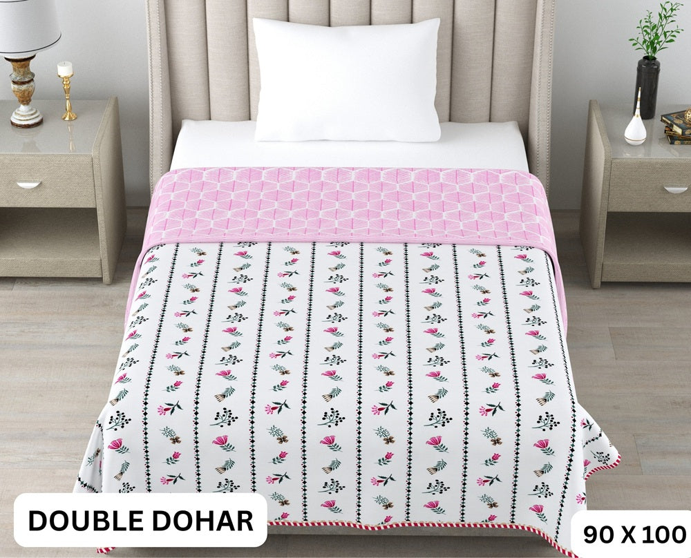 Sweety Double Dohar Semi 90 x 100 in - 1 Pc (Design 0490)