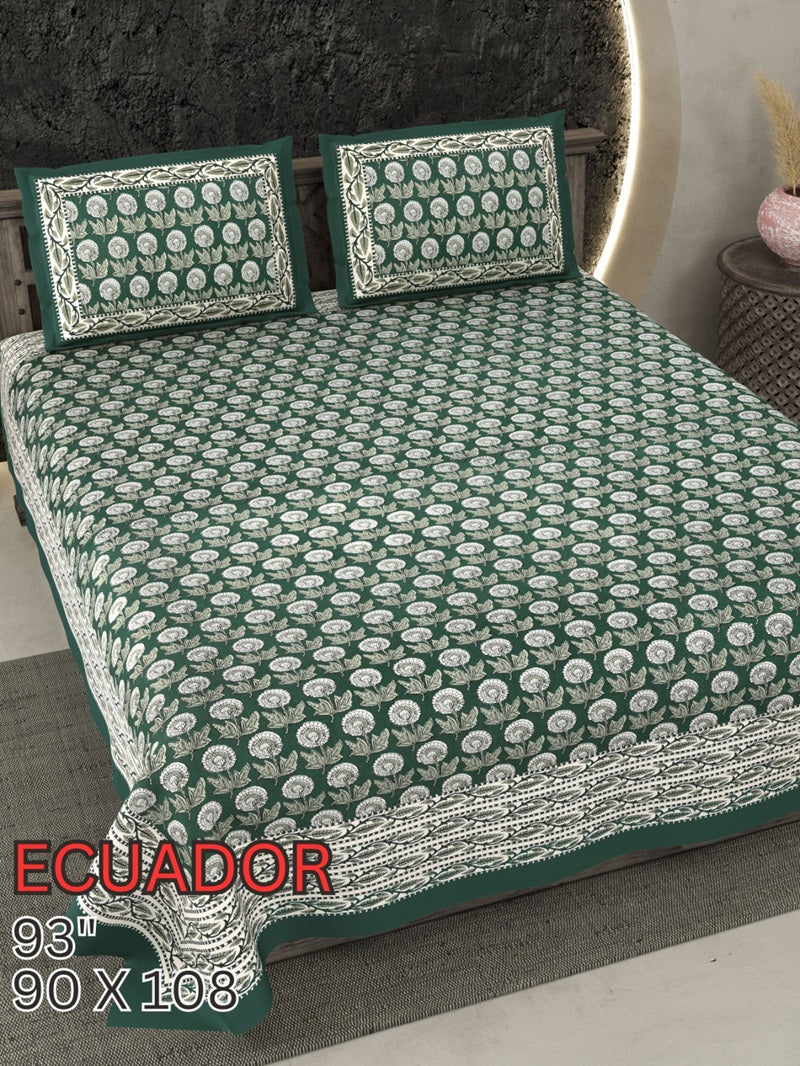 Ecuador Bedsheet Set 90 x 108 in - 3 Pcs (Design 0906)