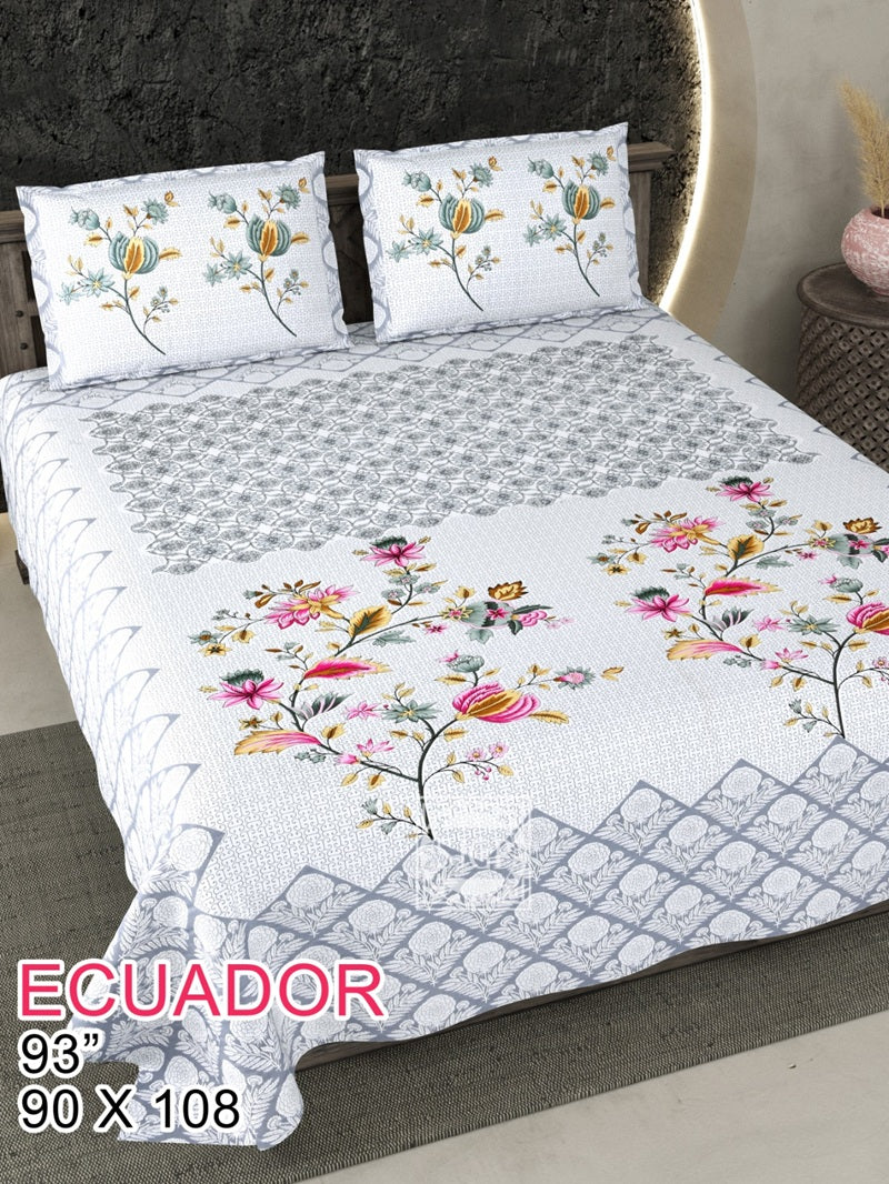 Ecuador Bedsheet Set 90 x 108 in - 3 Pcs (Design 0913)