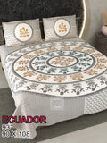 Ecuador Bedsheet Set 90 x 108 in - 3 Pcs (Design 0920)