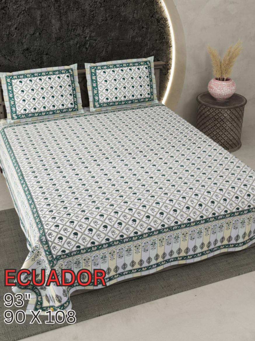 Ecuador Bedsheet Set 90 x 108 in - 3 Pcs (Design 0935)