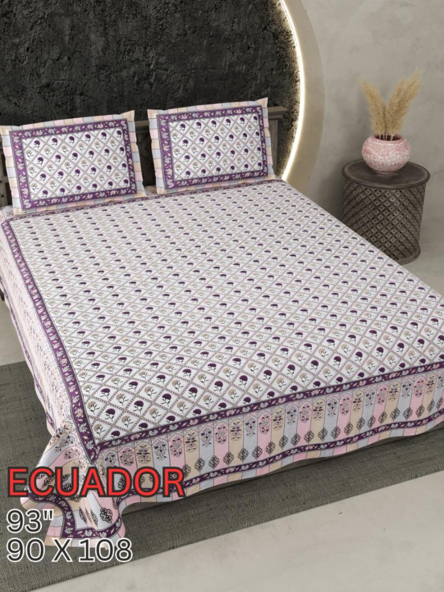 Ecuador Bedsheet Set 90 x 108 in - 3 Pcs (Design 0936)