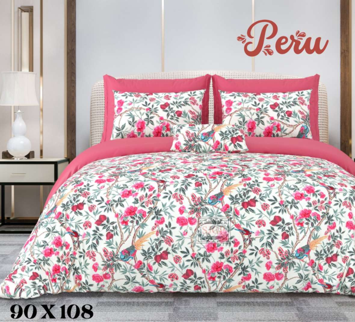 Peru Bedsheet Set 90 x 108 in - 3 Pcs (Design 0980)