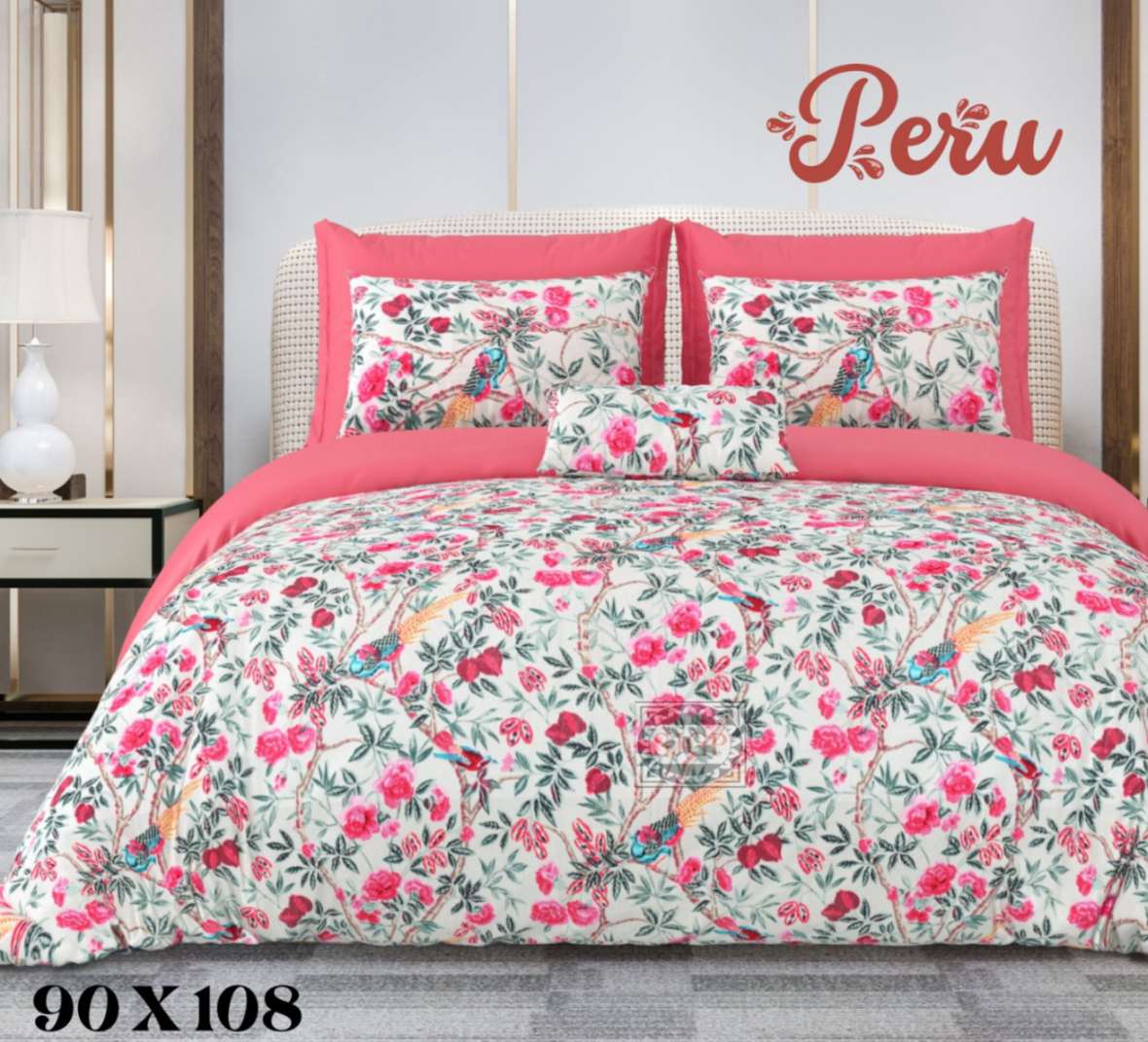 Peru Bedsheet Set 90 x 108 in - 3 Pcs (Design 0981)