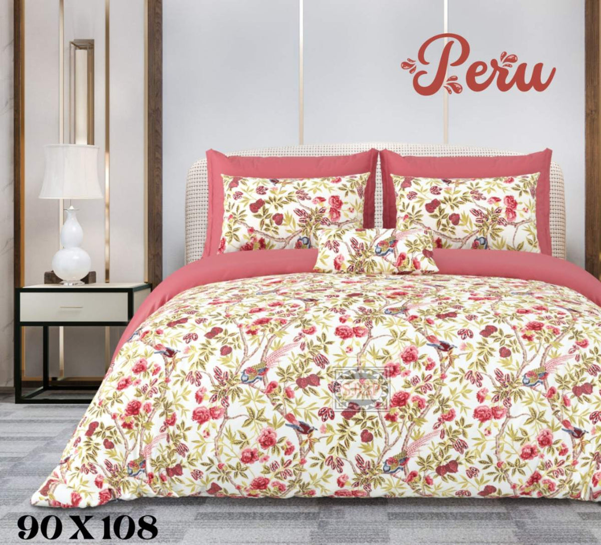 Peru Bedsheet Set 90 x 108 in - 3 Pcs (Design 0982)