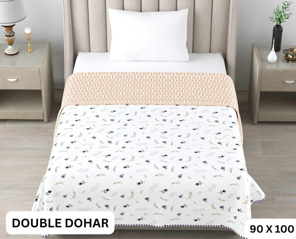 Sweety Double Dohar Semi 90 x 100 in - 1 Pc (Design 0491)