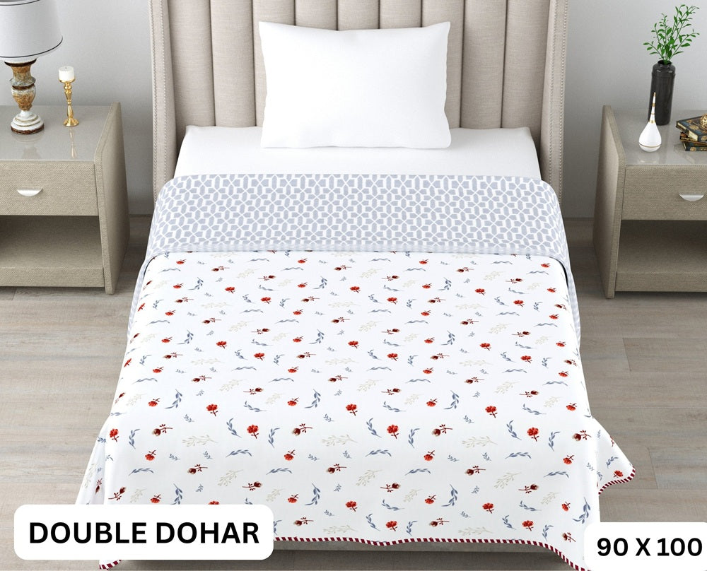 Sweety Double Dohar Semi 90 x 100 in - 1 Pc (Design 0493)