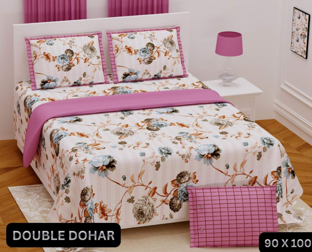 Nandani Double Dohar Semi 90 x 100 in - 1 Pc (Design 0518)
