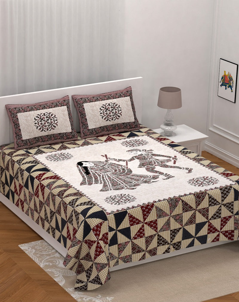 Barmeri Bedsheet Set 90 x 108 in - 3 Pcs (Design 0996)