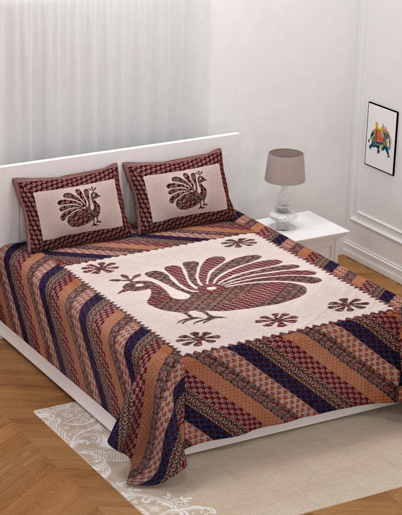 Barmeri Bedsheet Set 90 x 108 in - 3 Pcs (Design 1000)