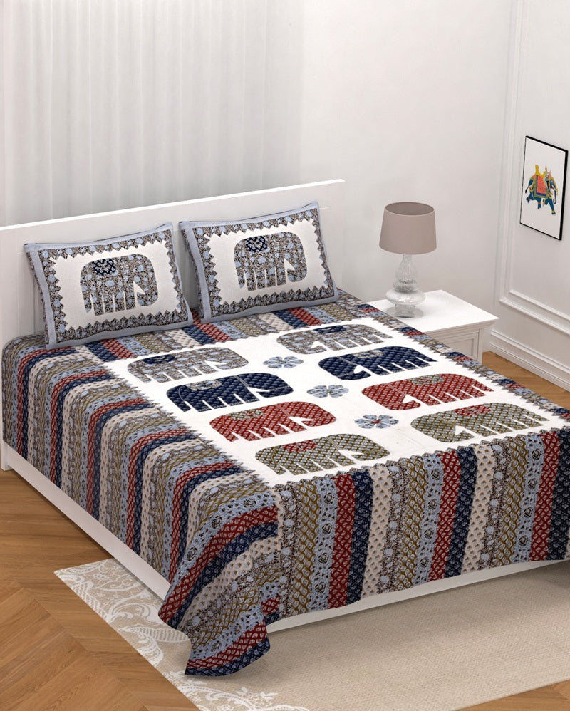 Barmeri Bedsheet Set 90 x 108 in - 3 Pcs (Design 1002)