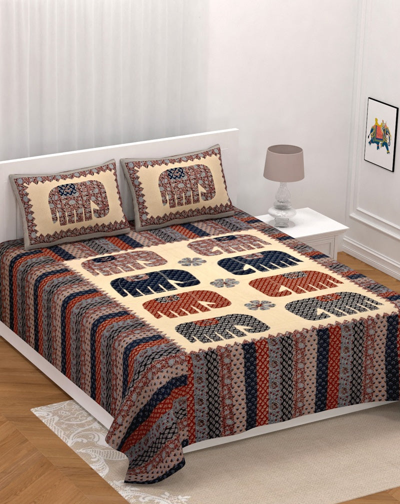 Barmeri Bedsheet Set 90 x 108 in - 3 Pcs (Design 1003)