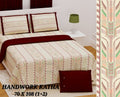 Handwork Katha Bedsheet Set 70 x 108 in - 3 Pcs (Design 1013)
