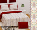 Handwork Katha Bedsheet Set 70 x 108 in - 3 Pcs (Design 1014)