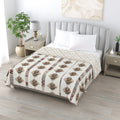 Kashida Double Dohar Semi 90 x 100 in - 1 Pc (Design 0528)