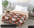 Ajrak Single Dohar Semi 60 x 90 in - 2 Pcs (Design 0589)