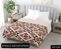 Ajrak Single Dohar Semi 60 x 90 in - 2 Pcs (Design 0593)