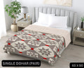 Ajrak Single Dohar Semi 60 x 90 in - 2 Pcs (Design 0597)